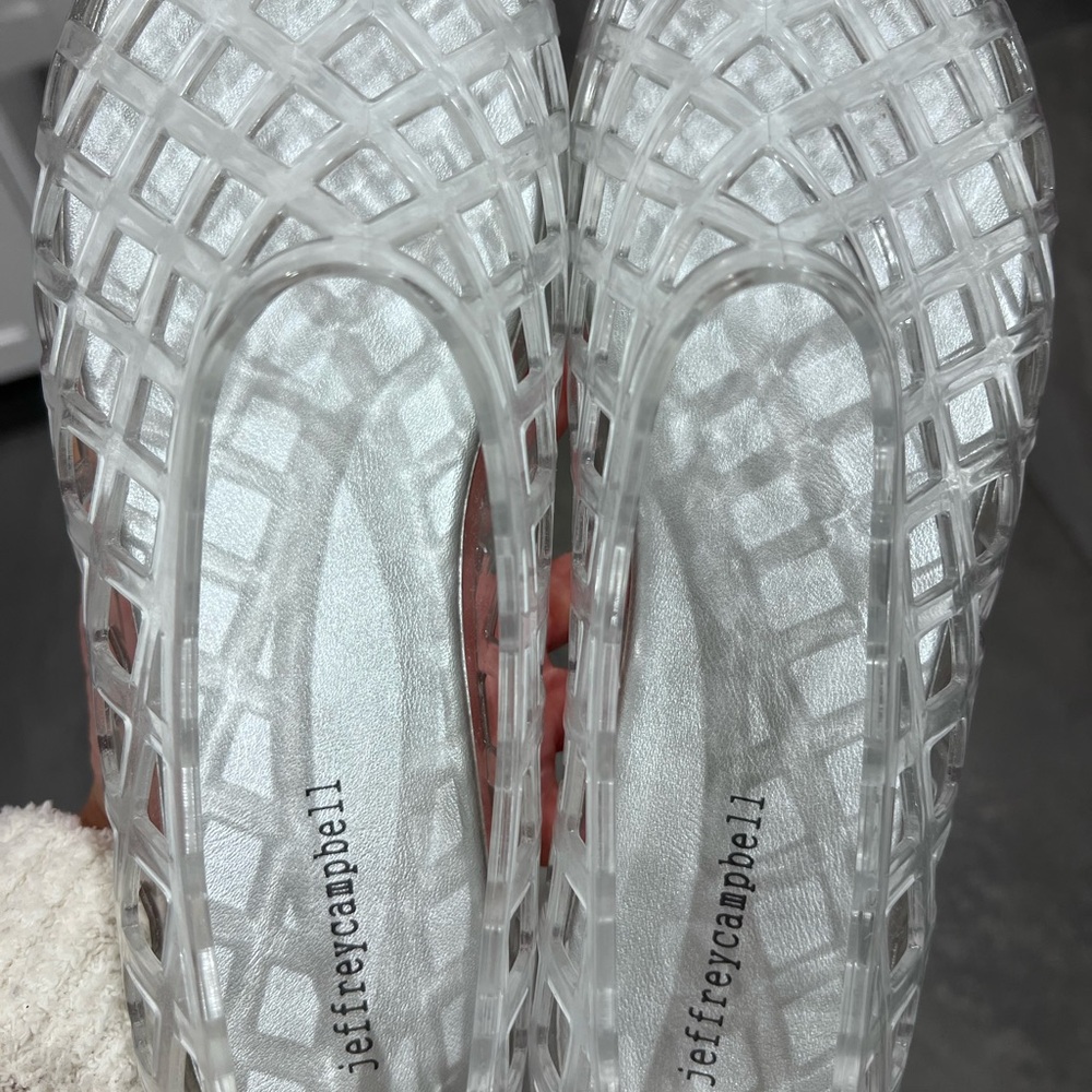 Clear Geometric Slip-On Shoes - Picture 3 of 6